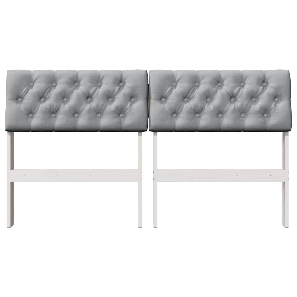 Cabeceira estofada cinzento-claro 160 cm