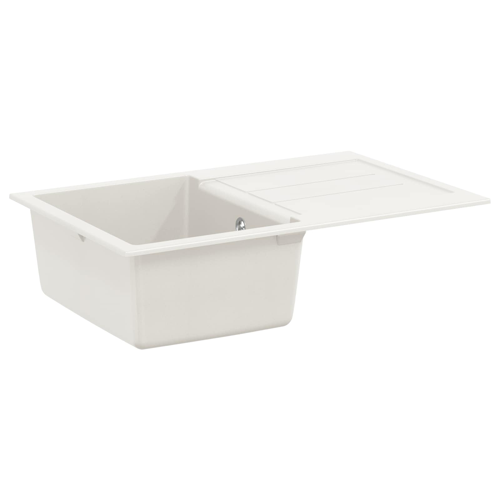Pia branco 780 x 500 mm 80% quartzo e 20% resina