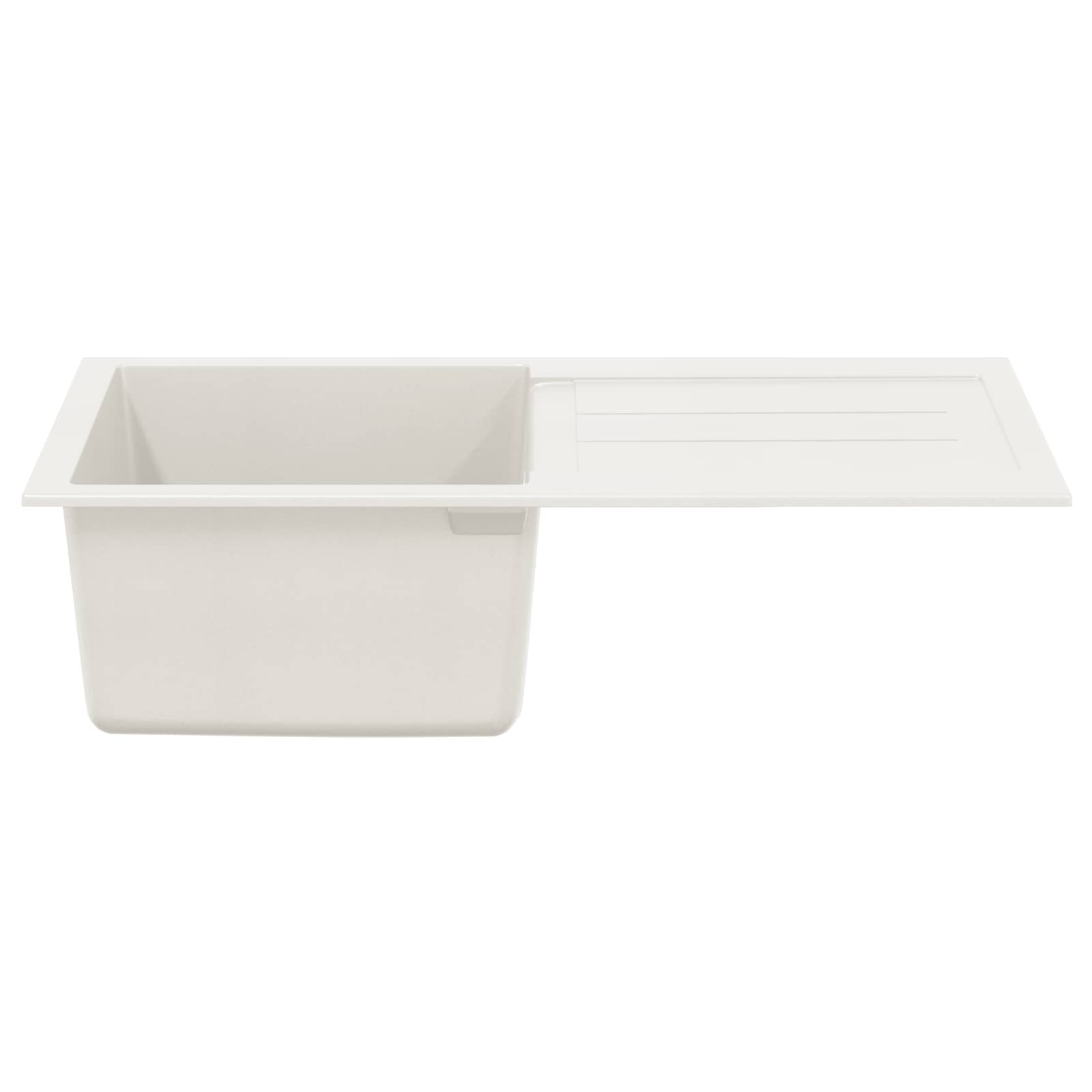 Pia branco 780 x 500 mm 80% quartzo e 20% resina