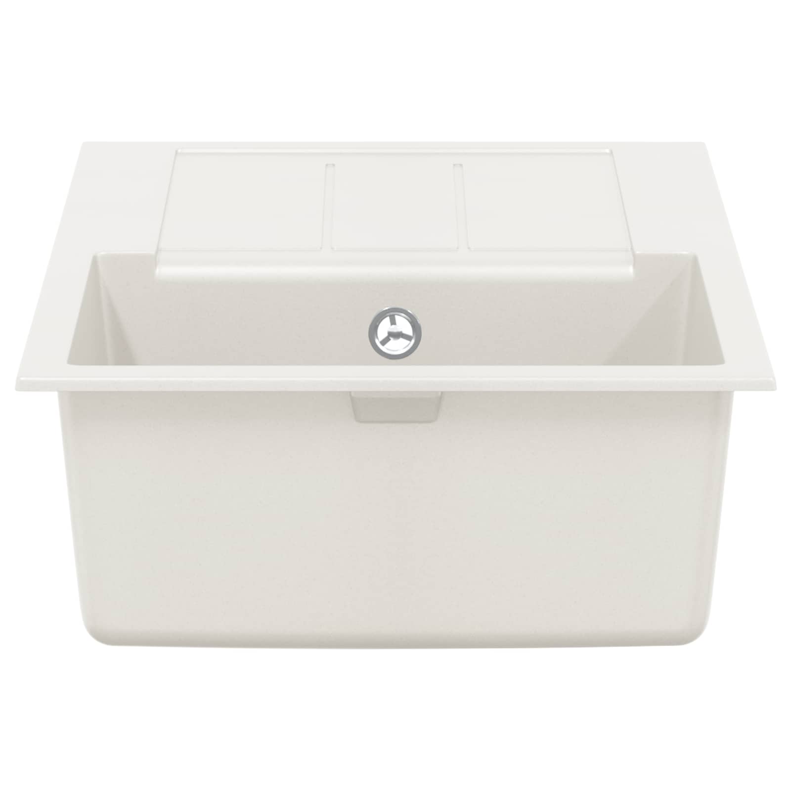 Pia branco 780 x 500 mm 80% quartzo e 20% resina