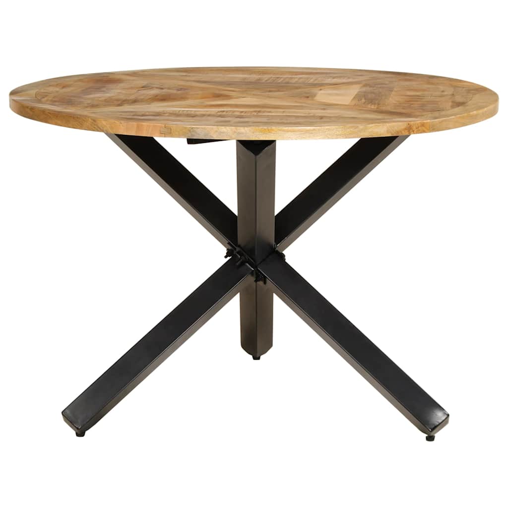 Mesa de jantar ø110x75 cm madeira de mangueira maciça áspera