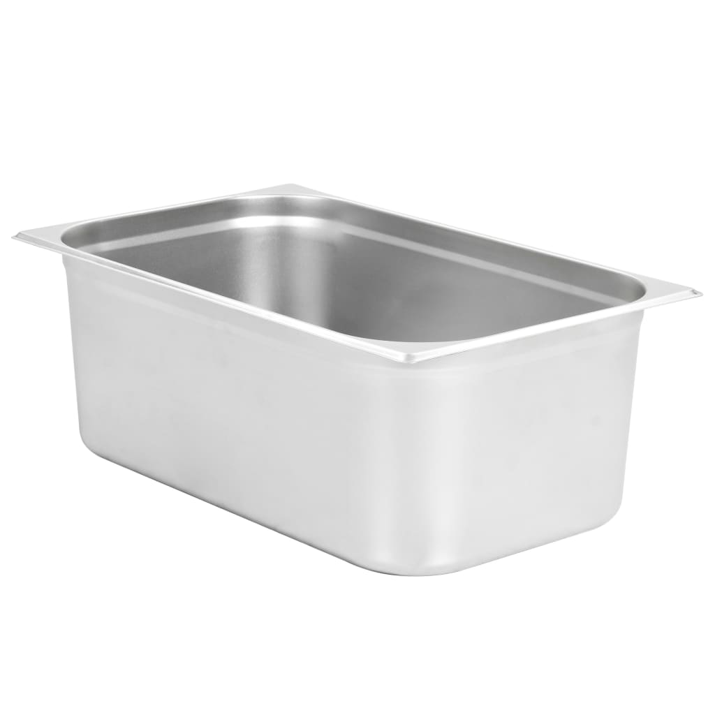 Recipientes gastronorm 2 pcs gn 1/1 200 mm aço inoxidável