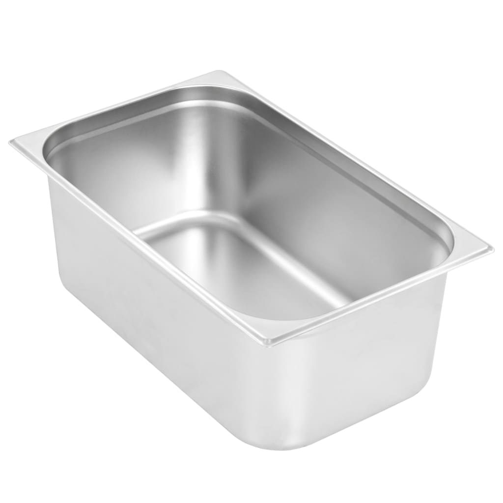 Recipientes gastronorm 2 pcs gn 1/1 200 mm aço inoxidável