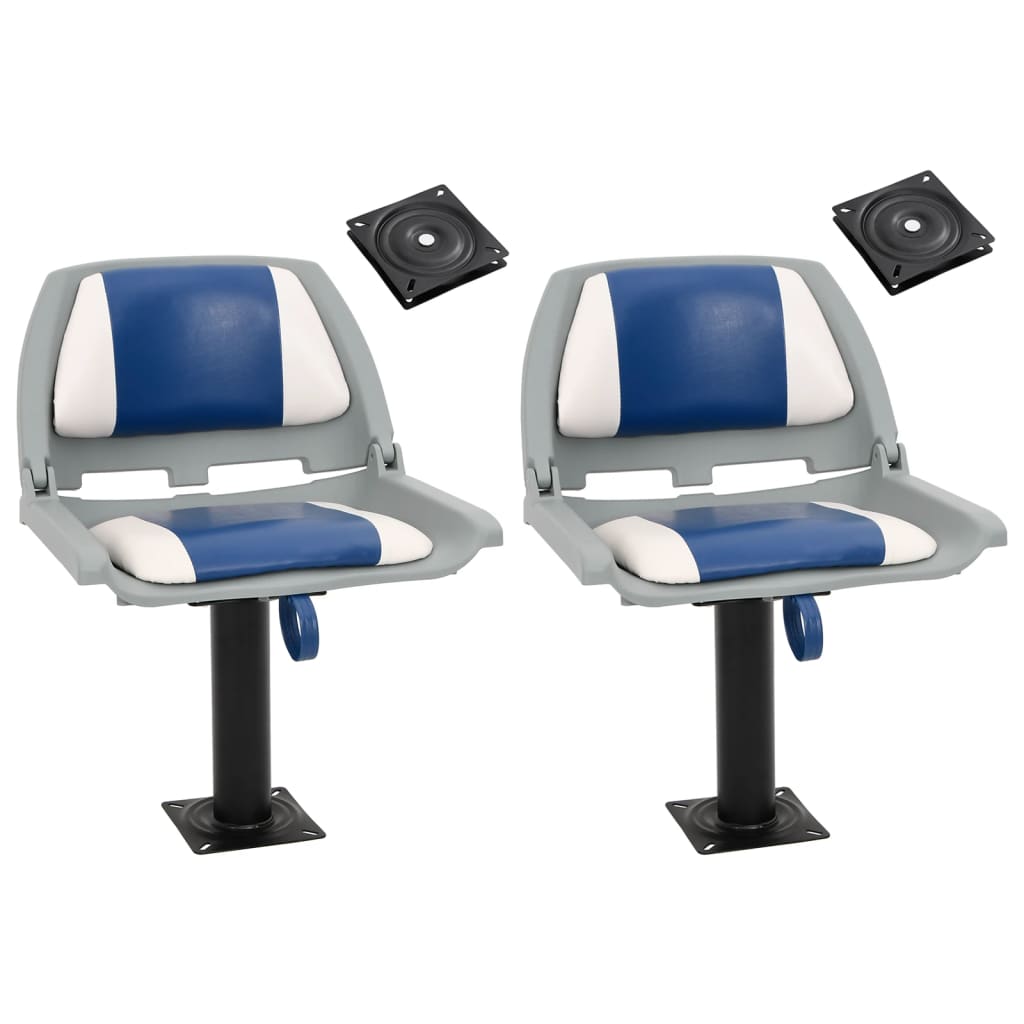 Assentos de barco 2 pcs com pedestal rotativo a 360°