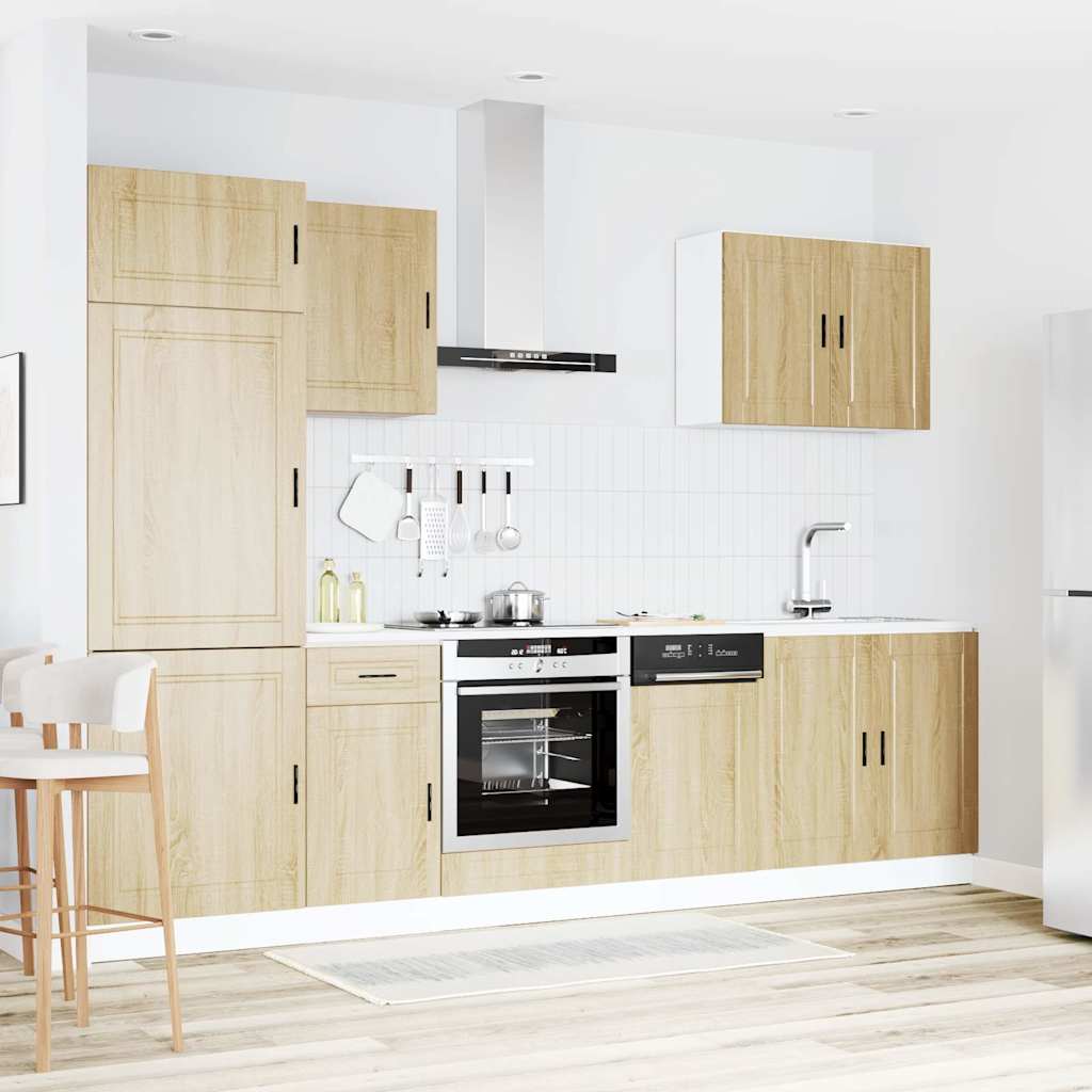 7 Peças armário de cozinha conjunto porto sonoma carvalho