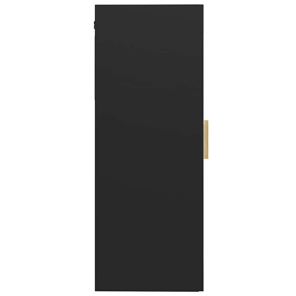 Armário de parede suspenso 69,5x34x90 cm preto