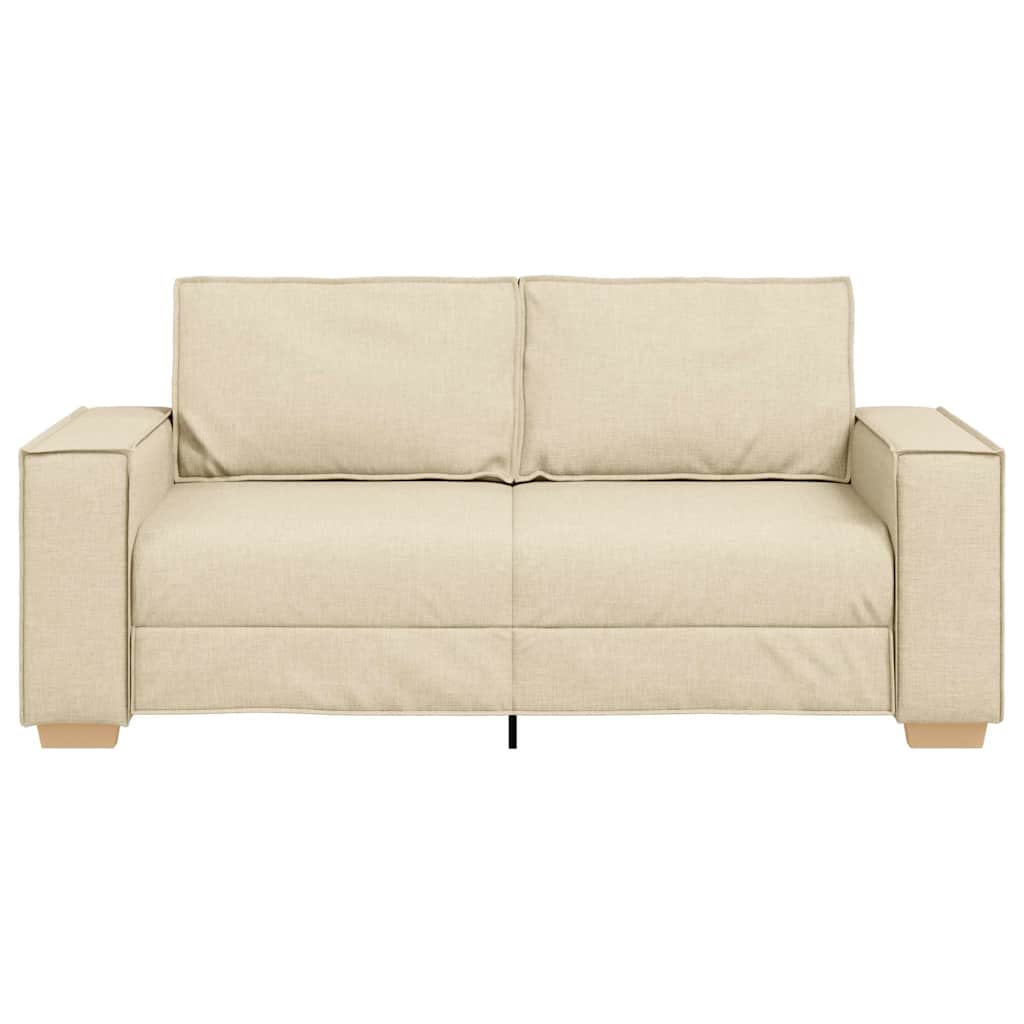 Sofá de 2 lugares em tecido creme 180x78x84 cm