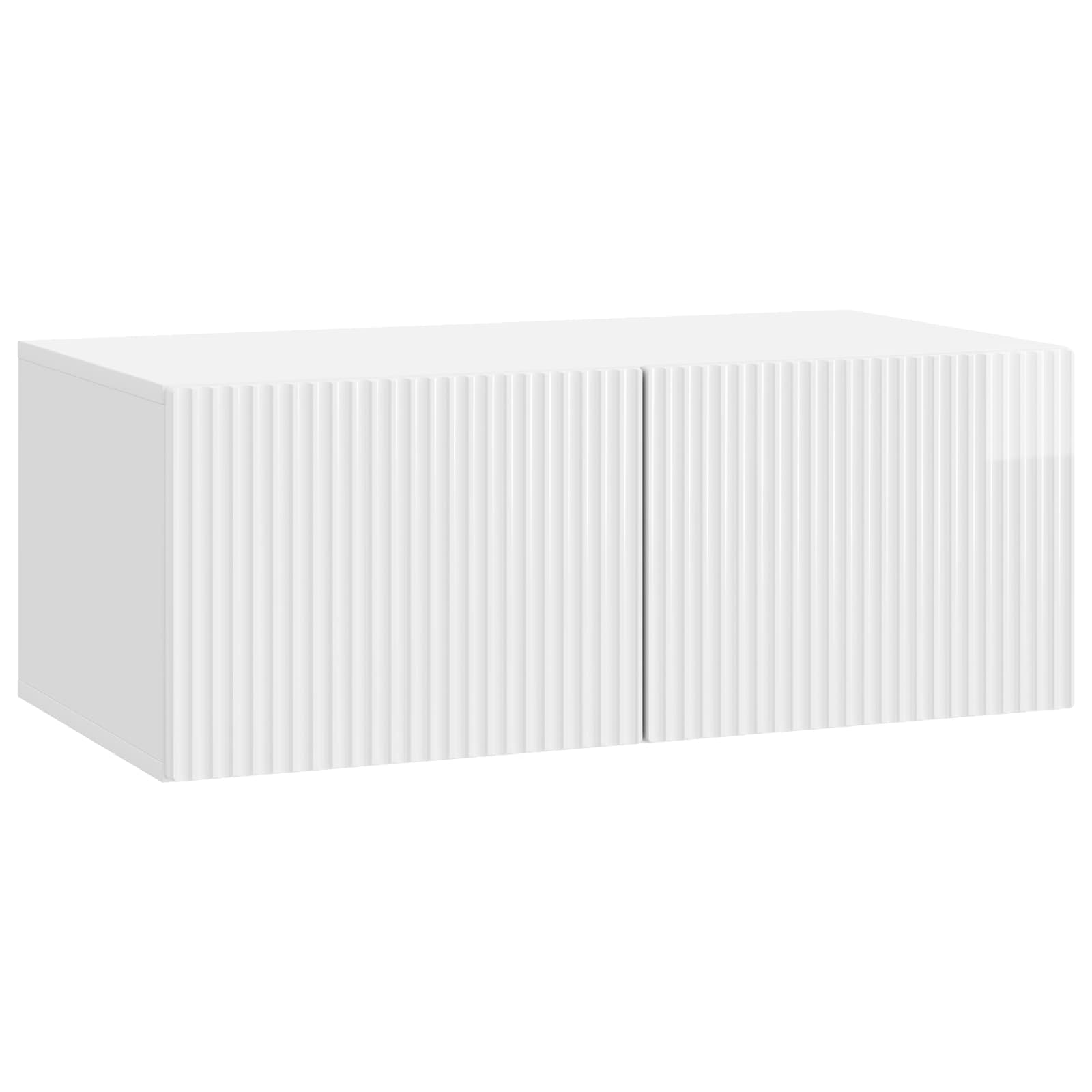 Gabinete de TV de parede branco brilhante 78,5 x 41 x 30 cm