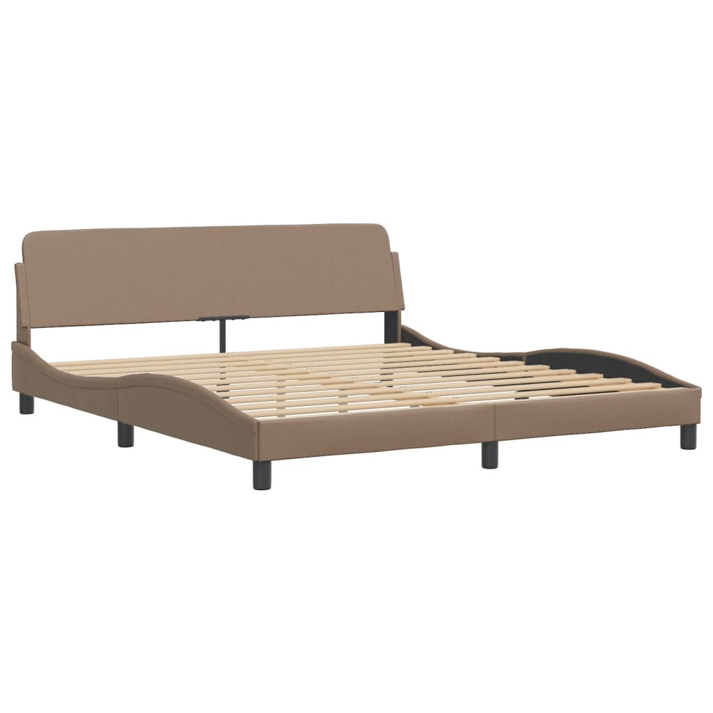 Cama com colchão dover 180x200 cm couro artificial cappuccino