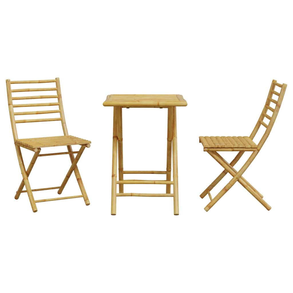 3 Pcs conjunto de bistrô em bambu