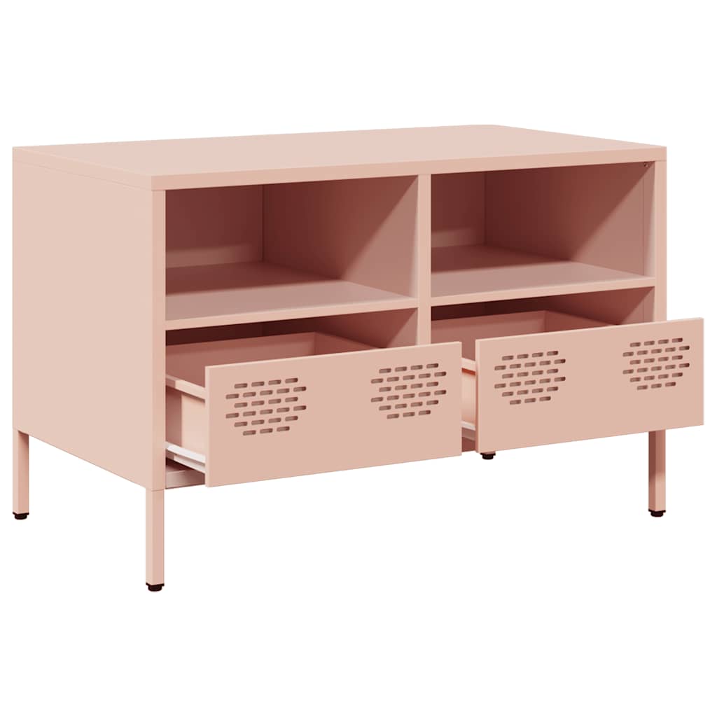 Móvel de TV 68x39x43,5 cm aço laminado a frio rosa