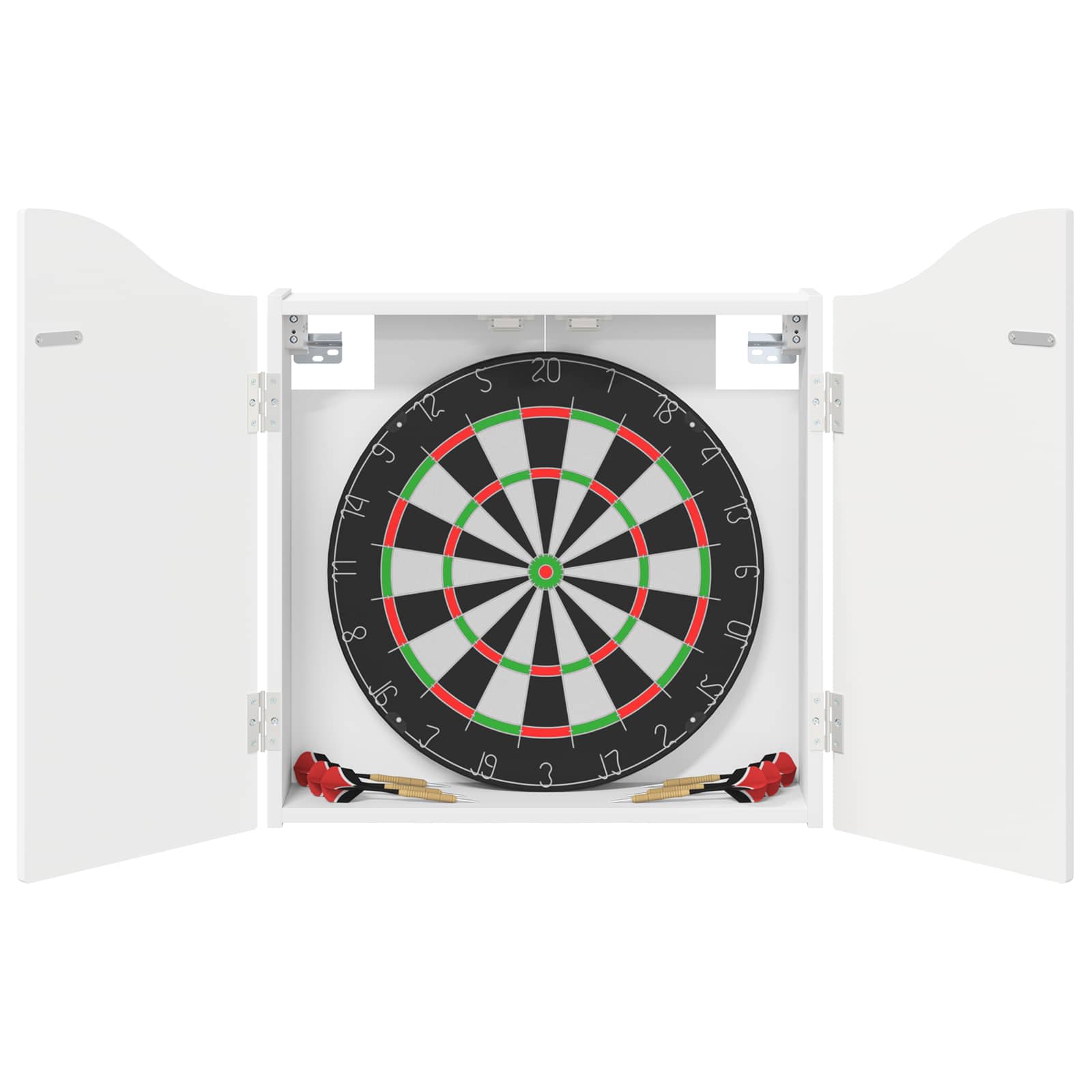 Armário para dartboard branco 56 x 12 x 63 cm