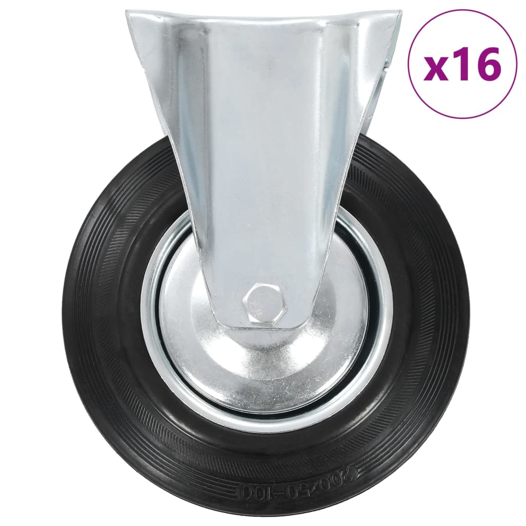 16 Pcs fixed casters 200 mm