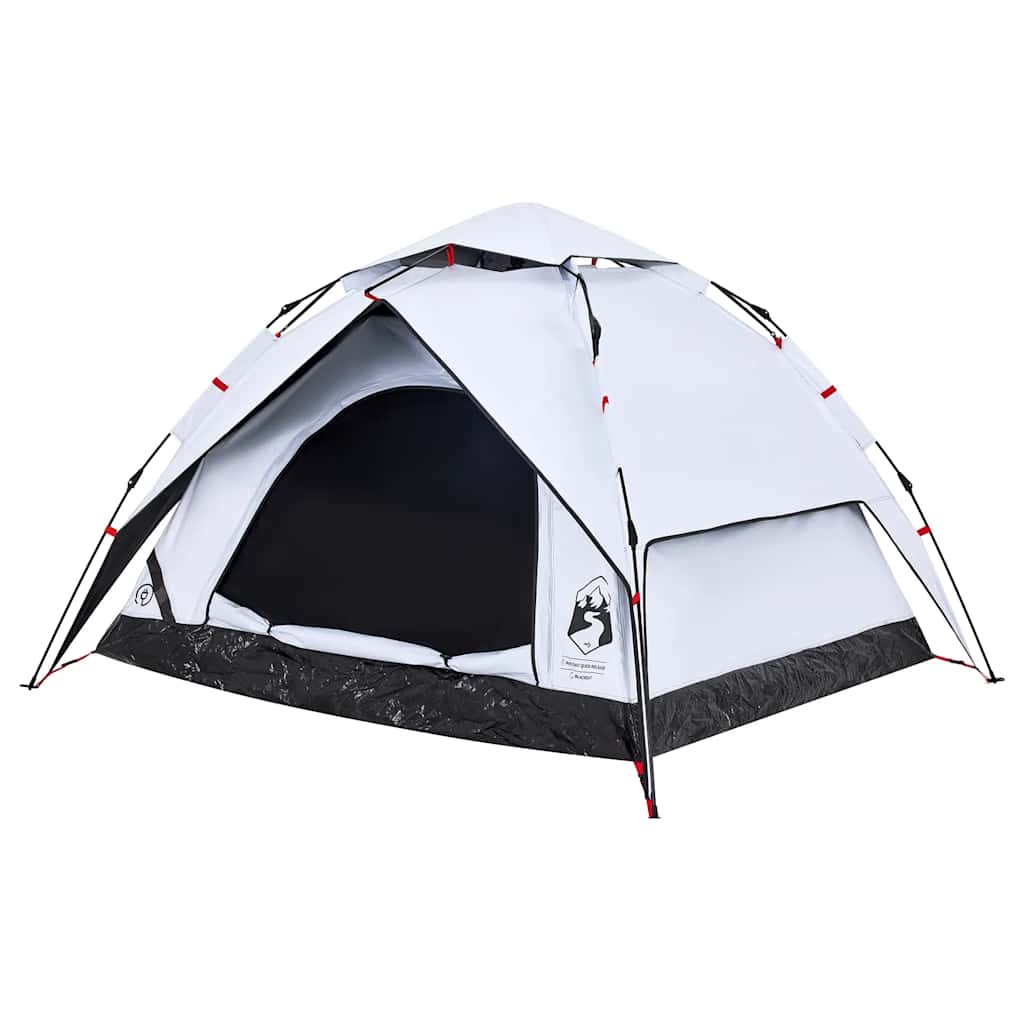 Tenda campismo cúpula 3 pessoas opaca libertação rápida branco