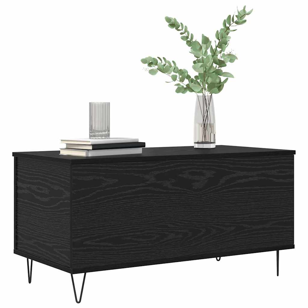 Mesa de centro carvalho preto 90 x 44.5 x 45 cm