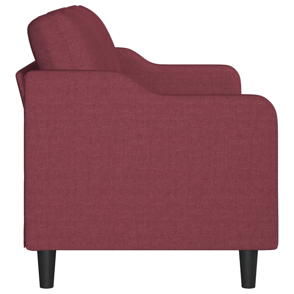 Sofá de 3 lugares tecido 180 cm vermelho tinto