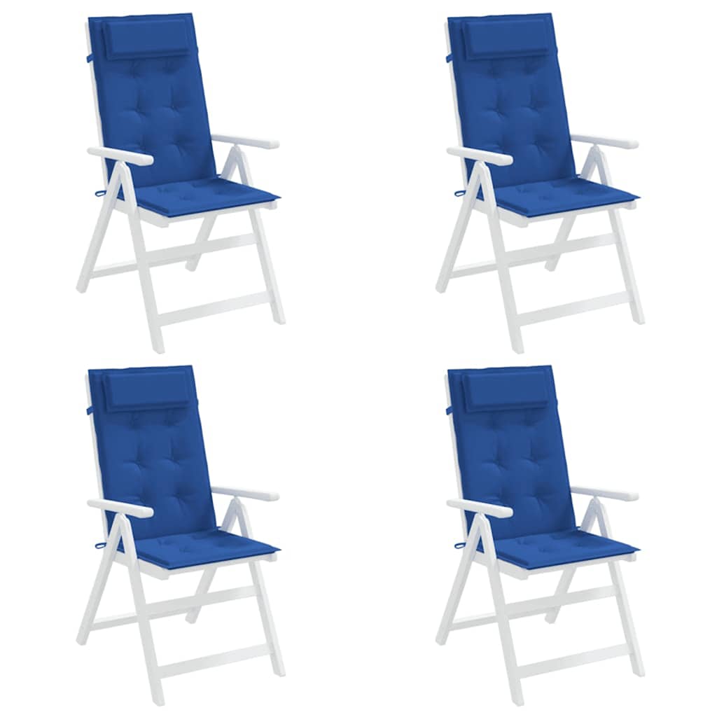 Almofadões cadeira encosto alto 6 pcs tecido oxford azul real