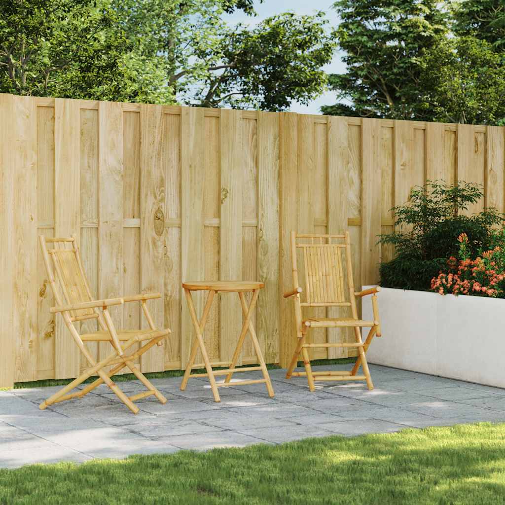 3 Pcs conjunto de bistrô em bambu