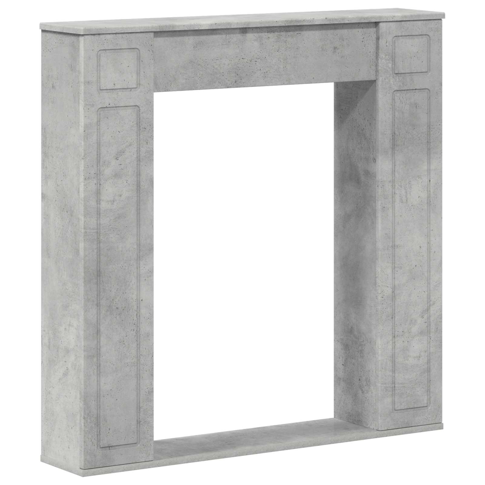 Moldura de lareira cinzento cimento 100 x 20 x 100 cm