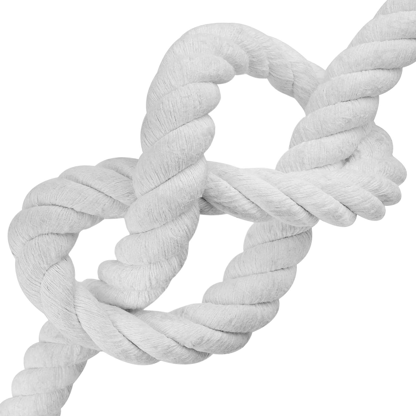 Corda de algodão 36 mm 25 m branco 100% algodão