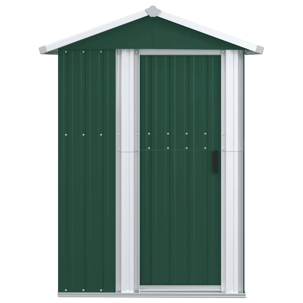 Abrigo de jardim 126x97,5x177 cm aço galvanizado verde