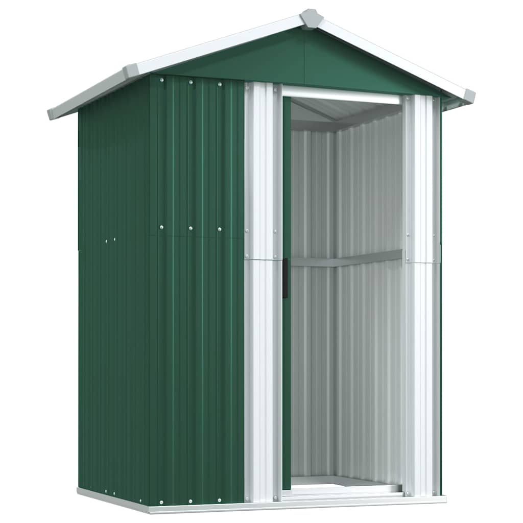 Abrigo de jardim 126x97,5x177 cm aço galvanizado verde