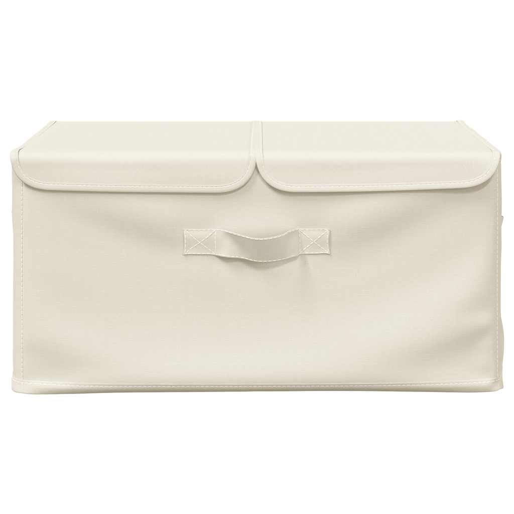 Caixa de arrumação 50x30x25 cm tecido cor creme