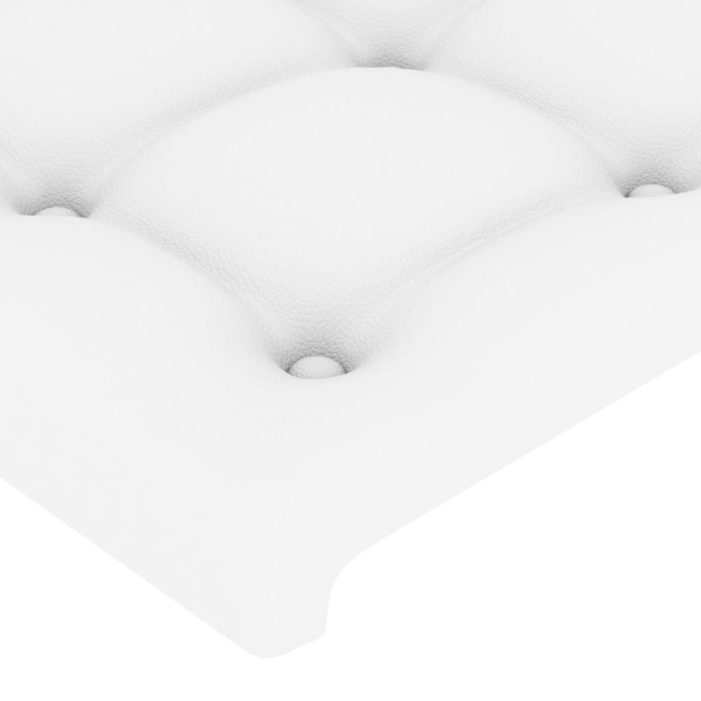 Cabeceira de cama couro artificial 100x5x78/88 cm branco