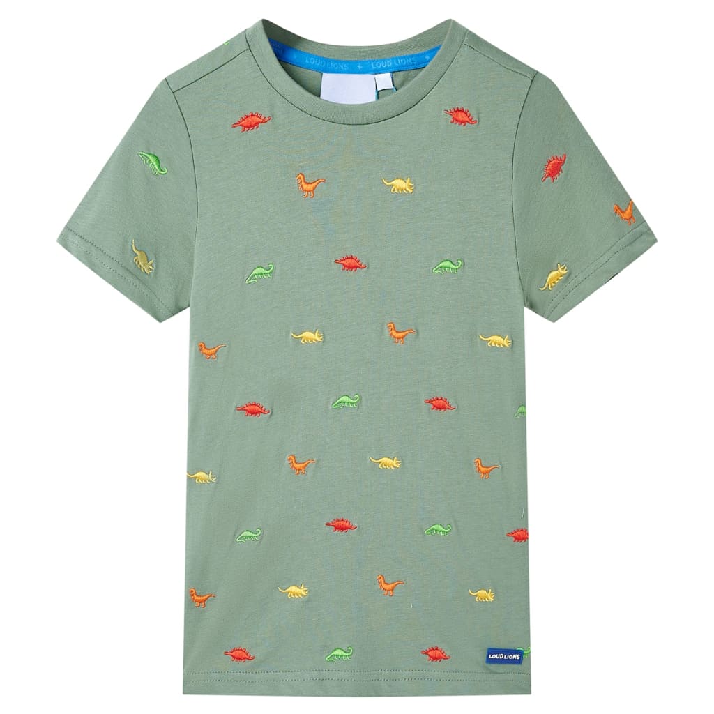 T-shirt de manga curta para criança caqui 116