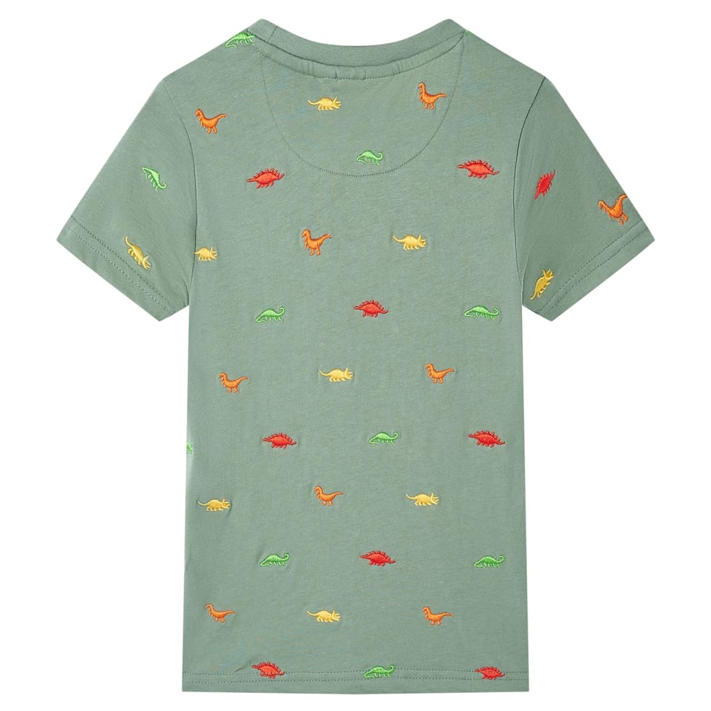 T-shirt de manga curta para criança caqui 116