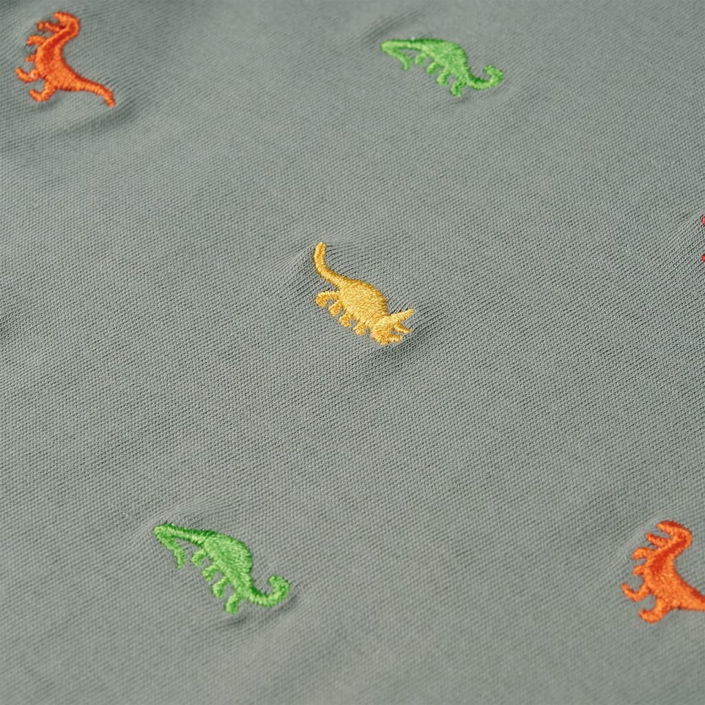 T-shirt de manga curta para criança caqui 116