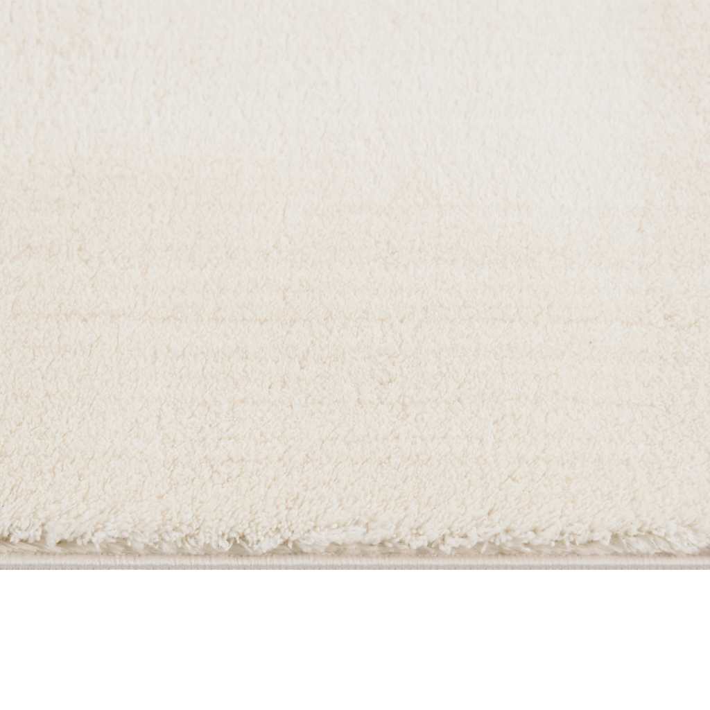 Tapete felpudo, creme e branco, 240x340 cm, poliéster