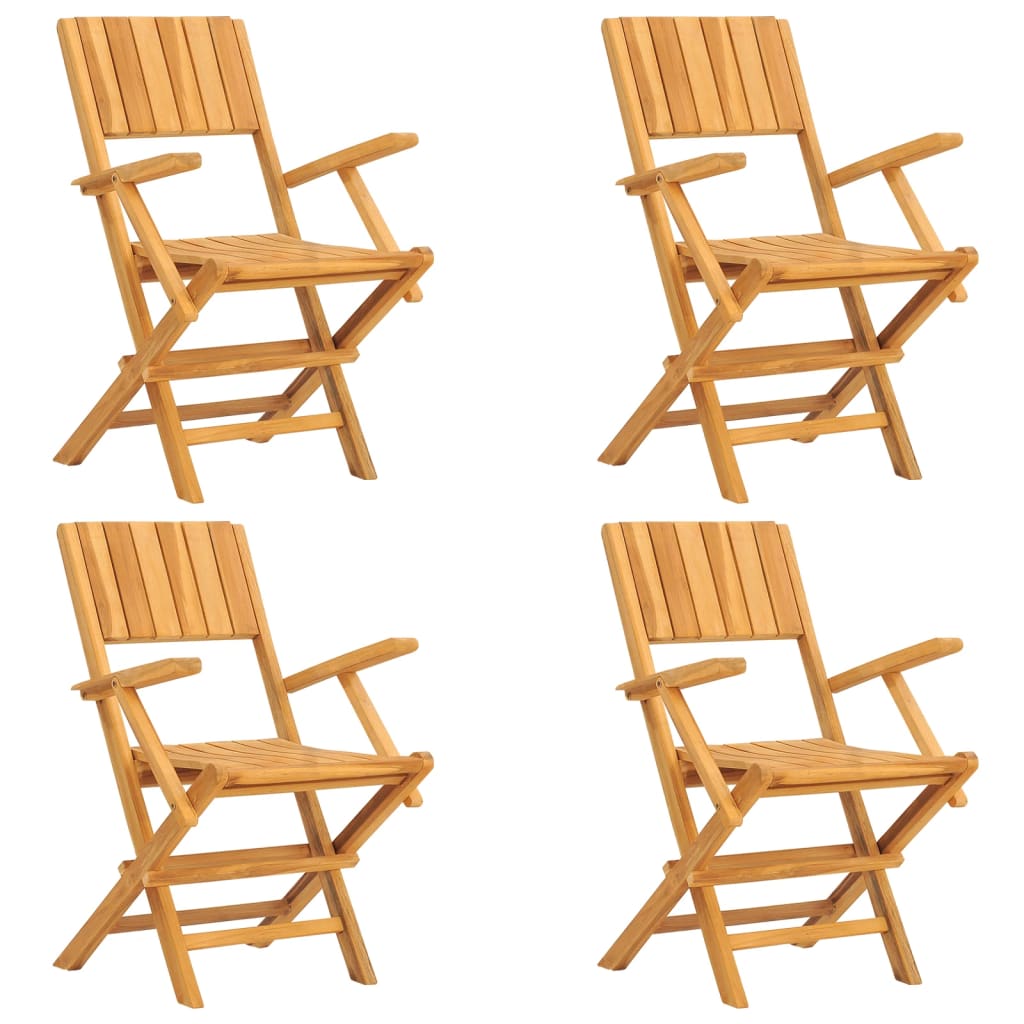 5 Pcs conjunto de jantar p/ jardim madeira de teca maciça