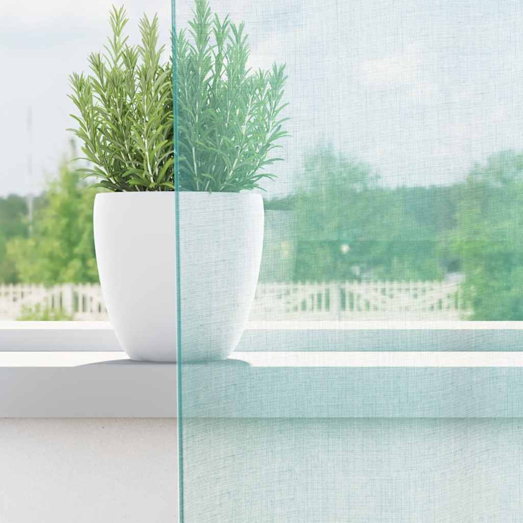 Cortinas de voile com ilhós 2 pcs turquesa