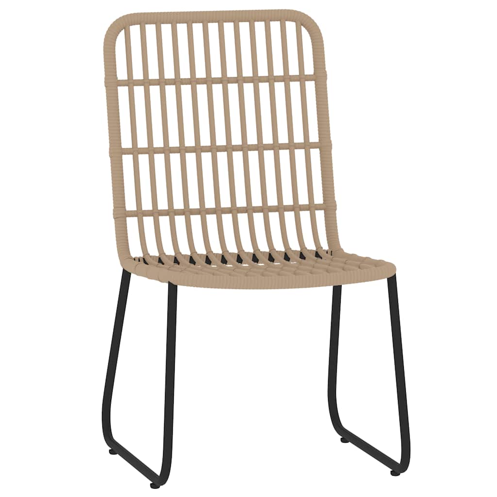7 Pcs conjunto de jantar para jardim cor de carvalho