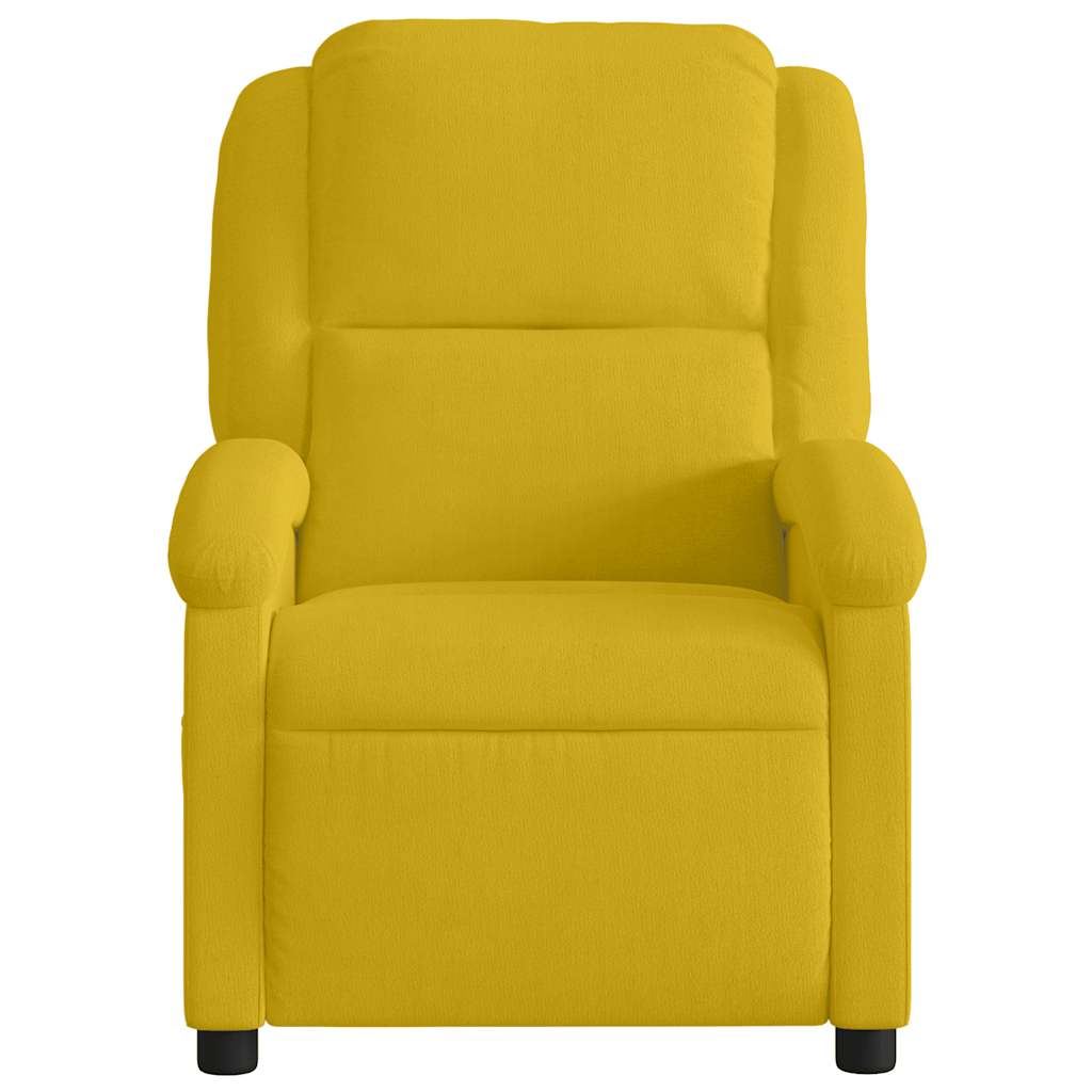 Poltrona reclinável veludo amarelo