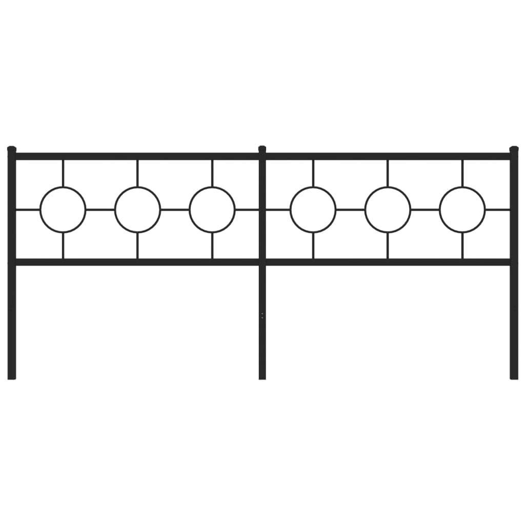 Cabeceira de substituição 193 cm metal preto