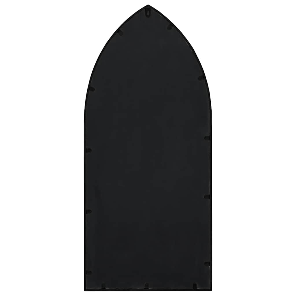 Espelho de jardim p/ uso exterior ferro 70x30 cm preto