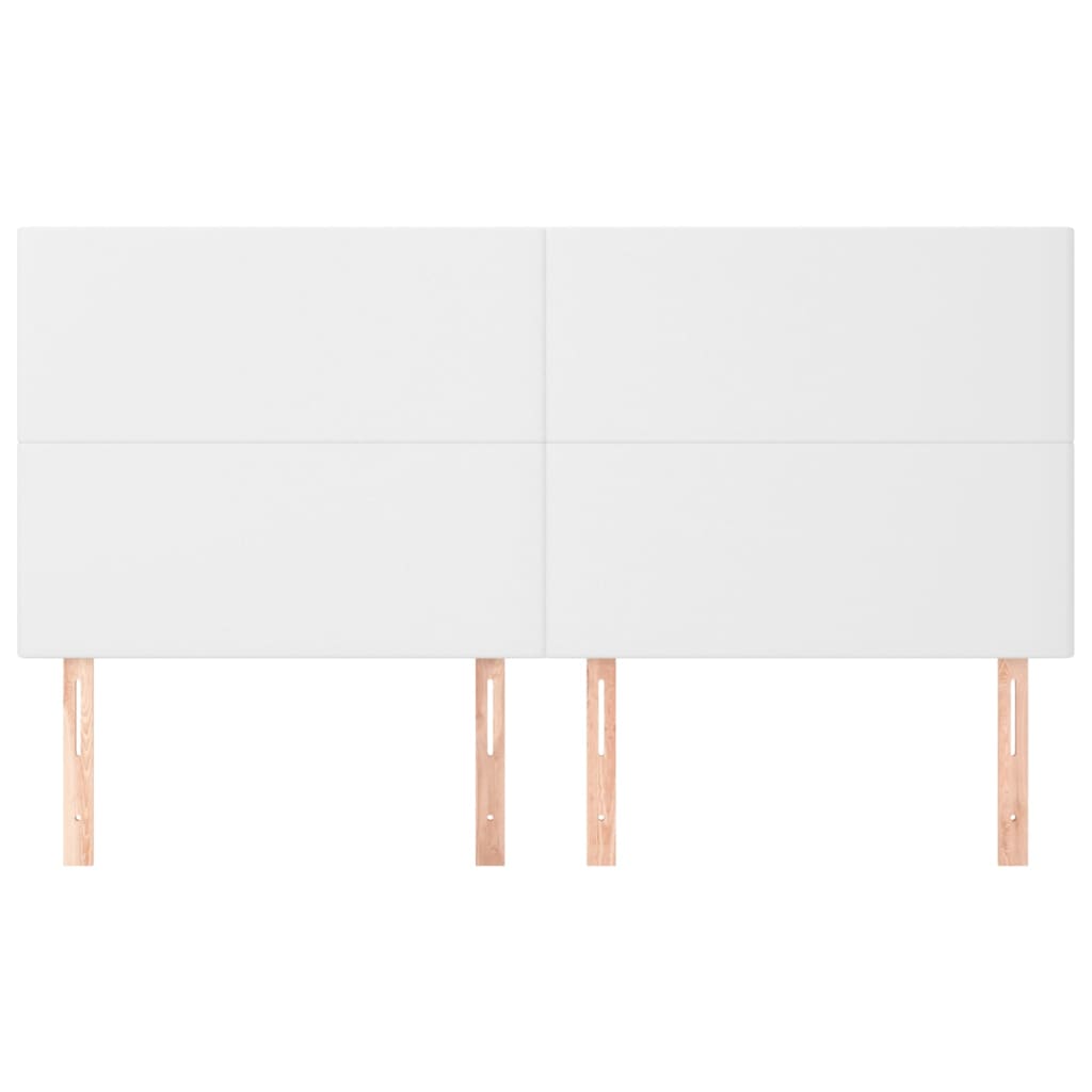Cabeceira branca 180x5x118/128 cm couro sintético