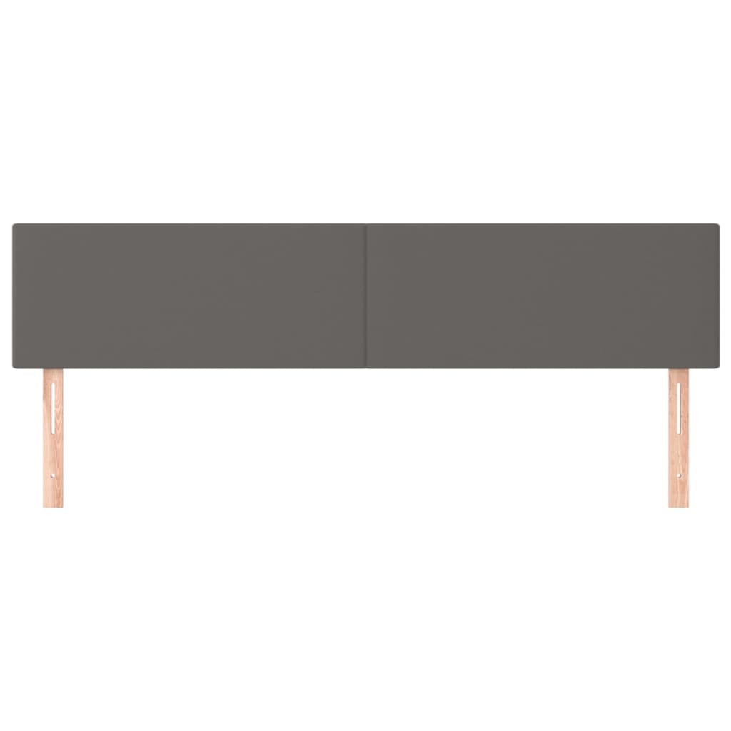 Cabeceiras cinzento 180x5x78/88 cm couro artificial