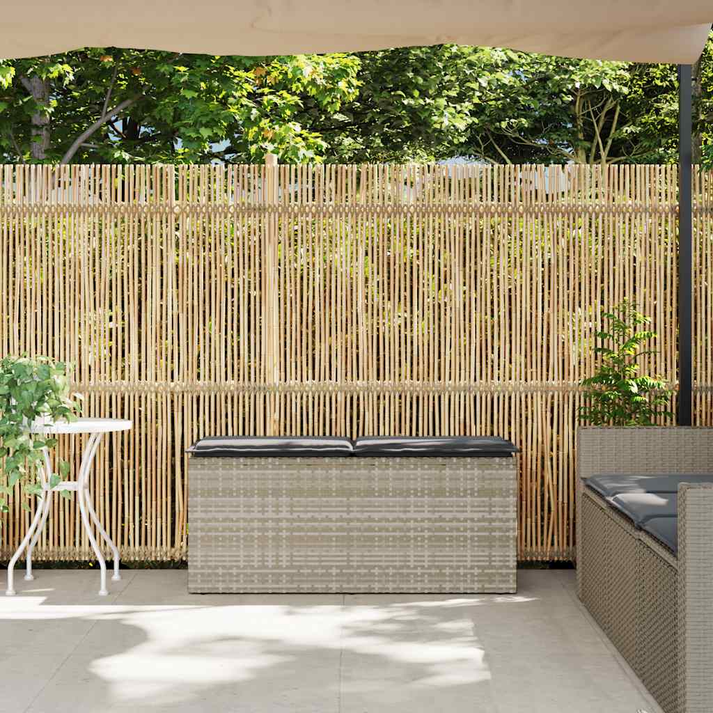 Banco de jardim com almofadão 110x40x44 cm vime PE