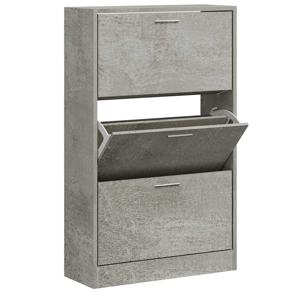 Sapateira 63x24x103 cm derivados de madeira cinzento cimento
