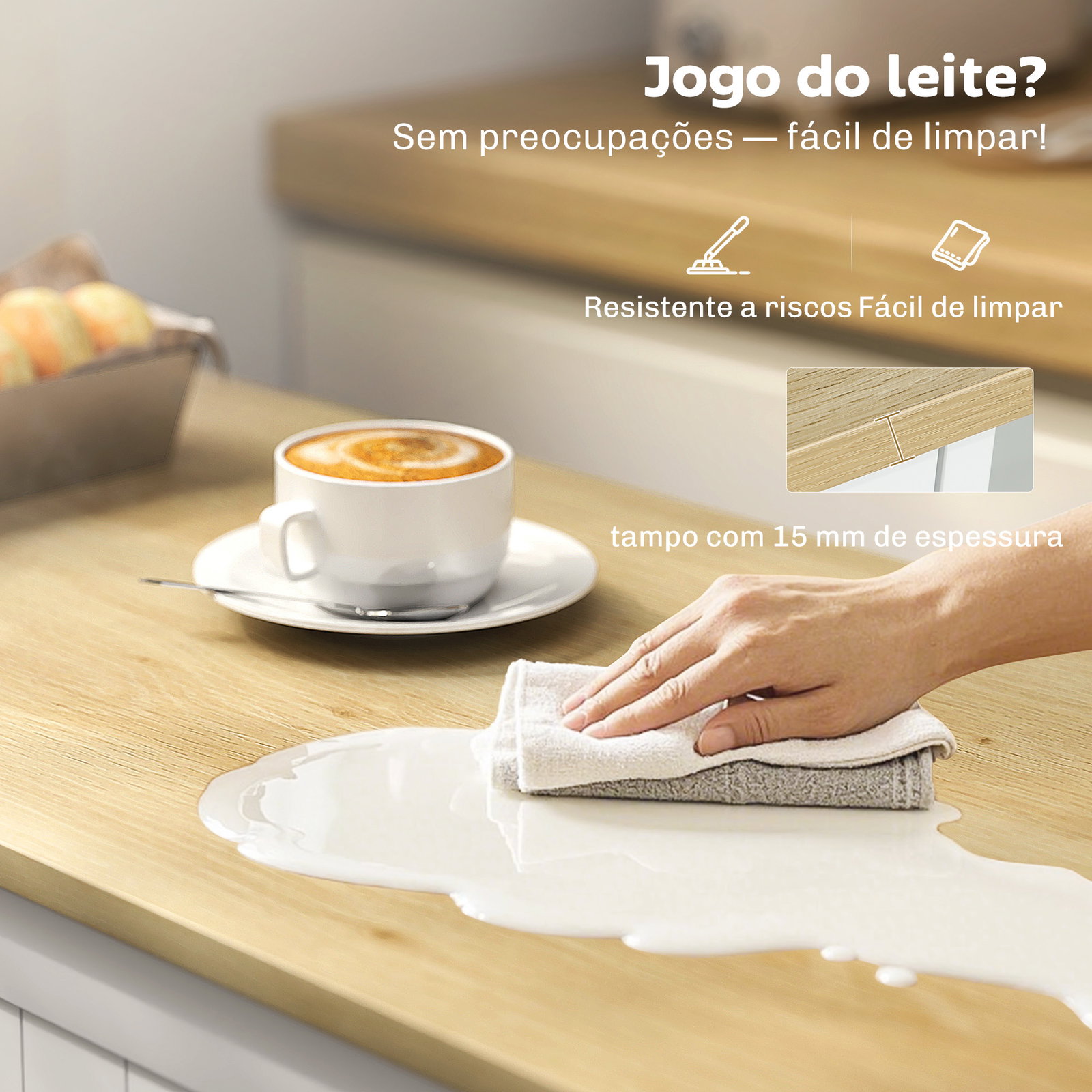 Aparador de cozinha 3 prateleiras com porta gaveta prateleiras ajustáveis para sala de jantar 105x40x83 cm branco