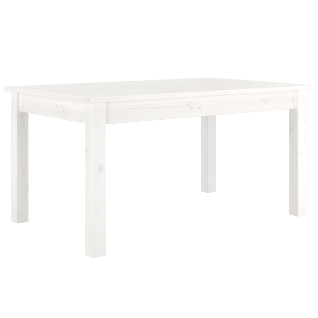 Mesa de centro 80x50x40 cm madeira de pinho maciça branco