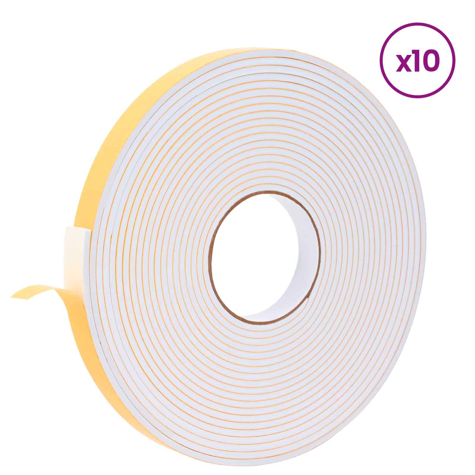Fita de espuma autoadesiva 10 unid. branco 20mm x 10m espuma cr