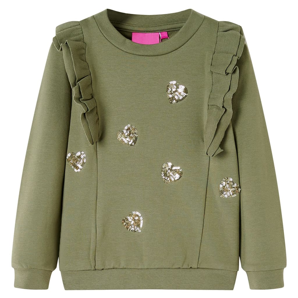 Sweatshirt para criança cor caqui 116