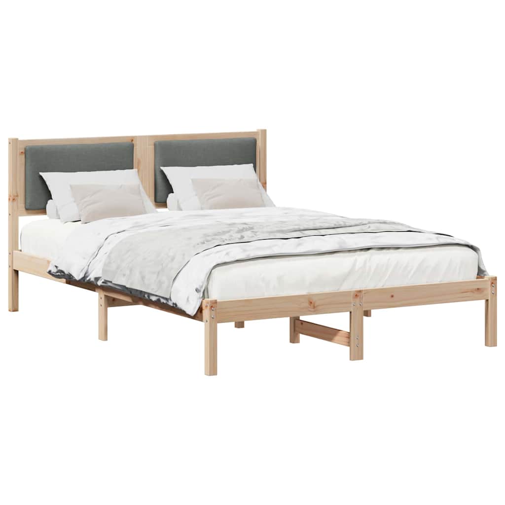 Estrutura da cama com cabeceira cinza escuro 135 x 190 cm