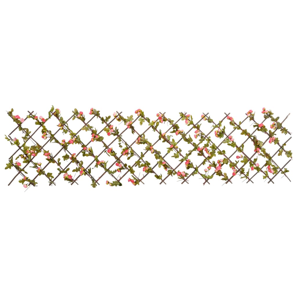 Treliça de hera artificial extensível 180x60 cm rosa escuro