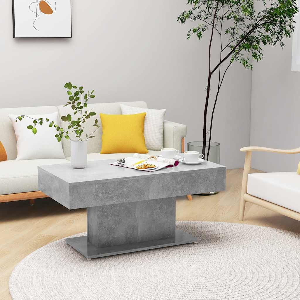 Mesa de centro 96x50x45 cm derivados madeira cinzento cimento