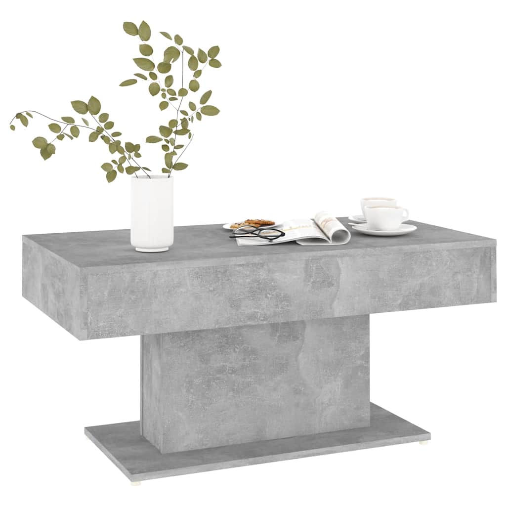 Mesa de centro 96x50x45 cm derivados madeira cinzento cimento